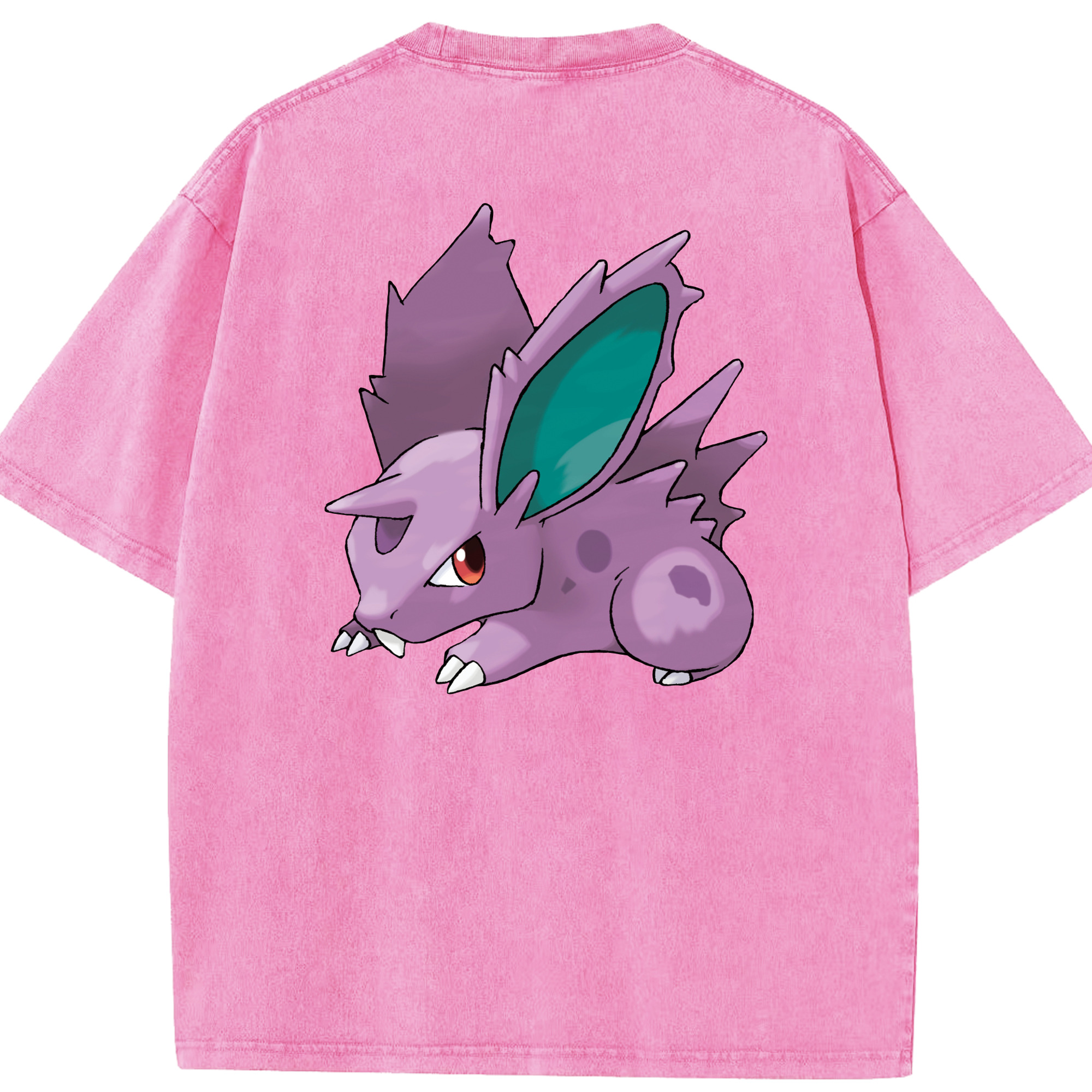 （画像用） ポケットモンスター Pokémon 綿100% ヴィンテージ風 半袖Tシャツ（背面プリント）
